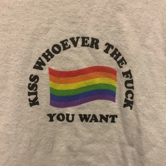 *spencer’s gay pride white long sleeve t-shirt size xl - Picture 2 of 5